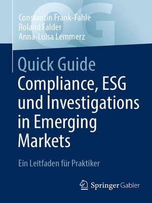 cover image of Quick Guide Compliance, ESG und Investigations in Emerging Markets